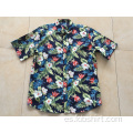 Camisa de Hawaii con estampado de algodón para hombre